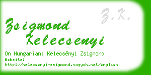 zsigmond kelecsenyi business card
