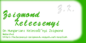 zsigmond kelecsenyi business card